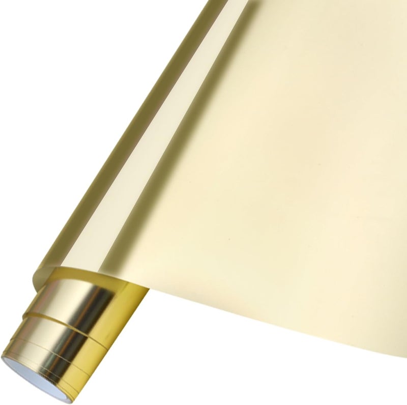 Tintnut Metallic Heat Transfer Vinyl Roll Gold and Silver Chrome HTV - 12"x 6 ft Foil Holographic Iron On Vinyl for DIY T-Shirts Handbags Hats Crafts - Image 1